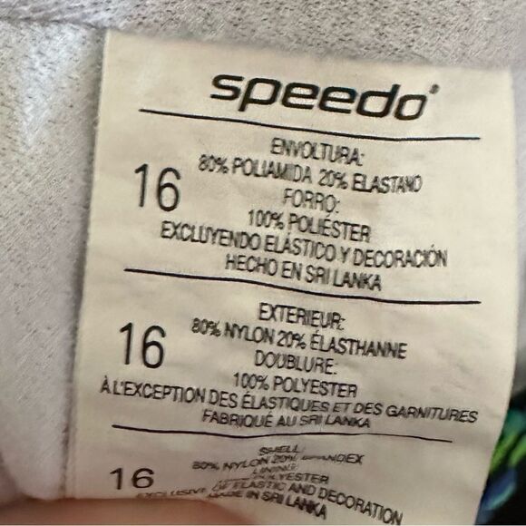 Green Speedo Full Piece Modest Sport Active Support One Piece Swimsuit - Picture 5 of 5